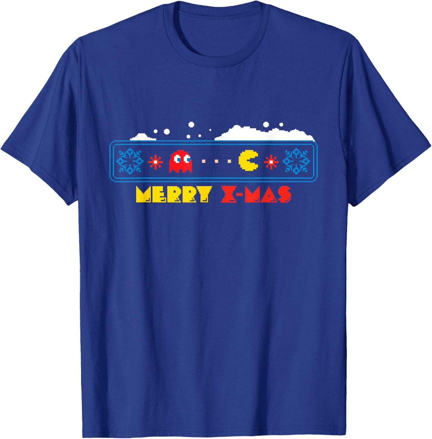 PAC-MAN Christmas T-Shirt - T-Shirt | Royal