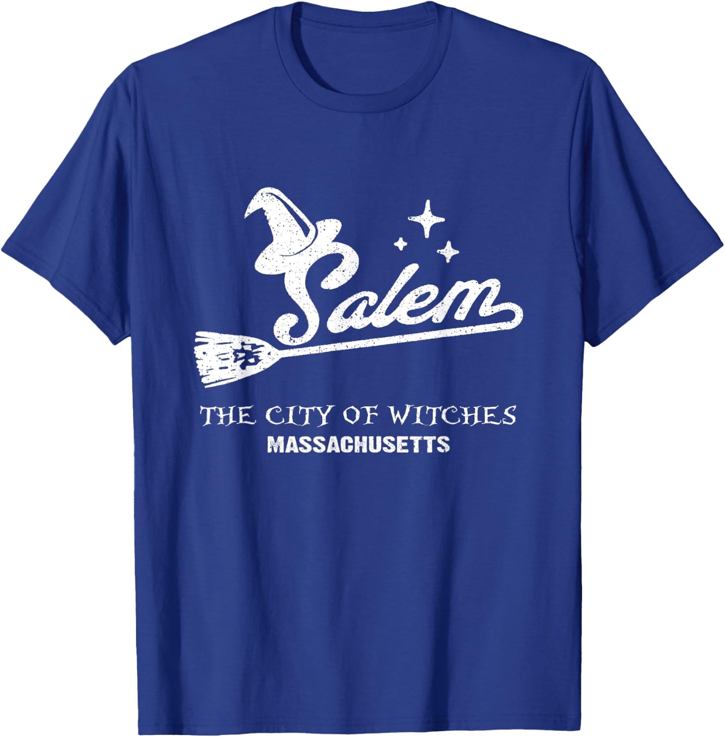 Vintage Salem Massachusetts Halloween City Of Witches T-Shirt - T-Shirt | Royal