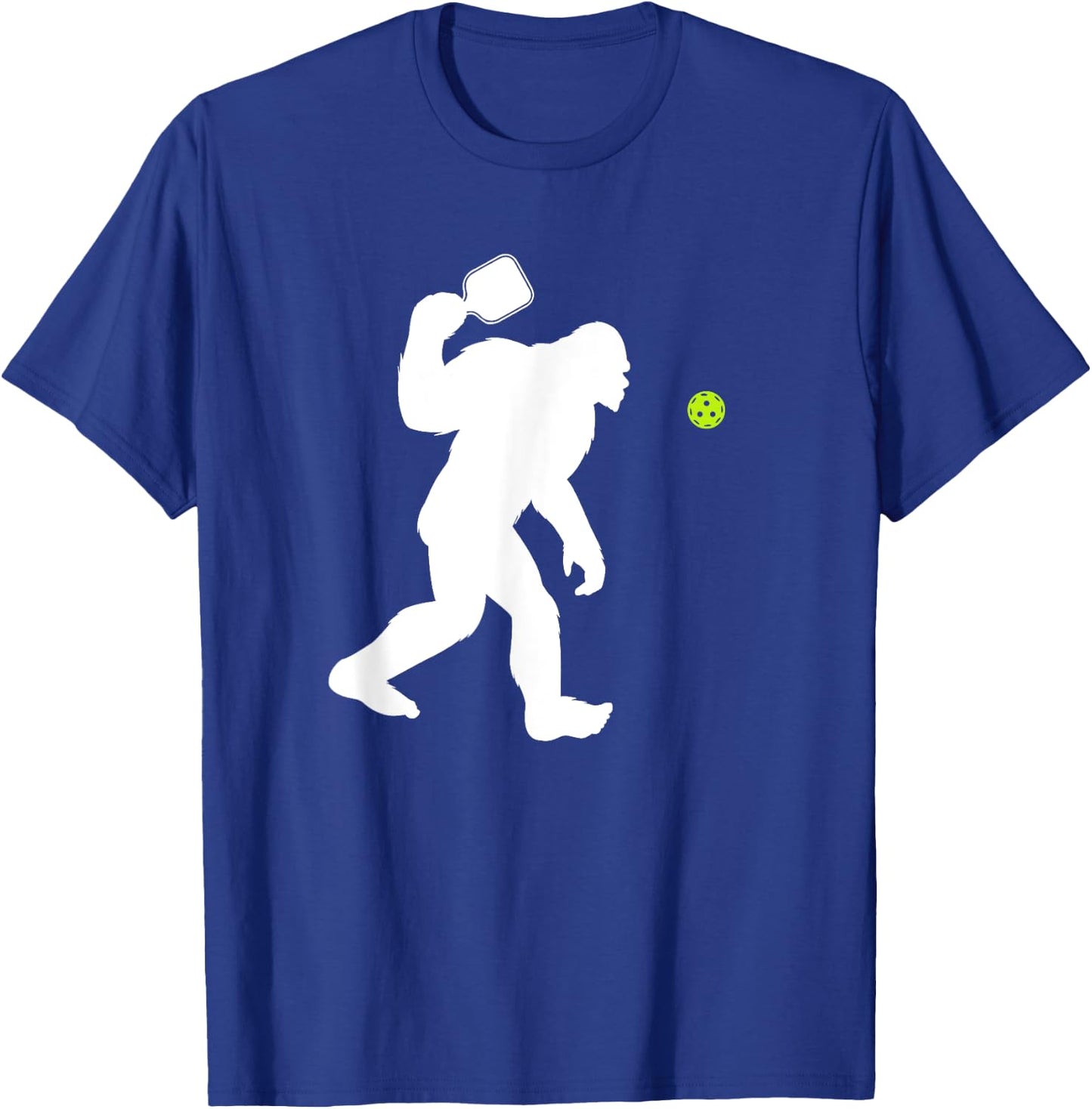 Bigfoot playing Pickleball T-Shirt - T-Shirt | Royal