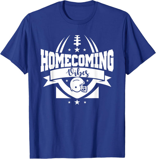 Hoco 2023 Homecoming Vibes Football Game Day School Reunion T-Shirt - T-Shirt | Royal