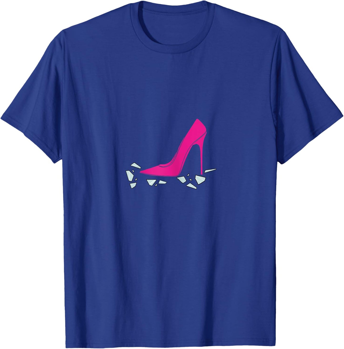 Break the glass ceiling empowerment (pink heel) T-Shirt - T-Shirt | Royal