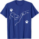 Dog and People Punch Hand Dog Friendship Fist Bump Dog's Paw T-Shirt - T-Shirt | Royal