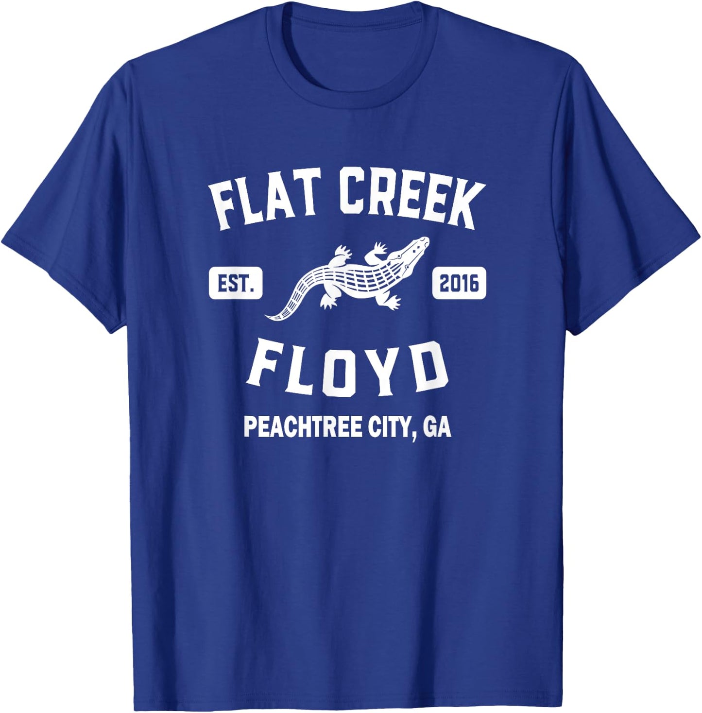 Famous Peachtree City Georgia Alligator Flat Creek Floyd T-Shirt - T-Shirt | Royal