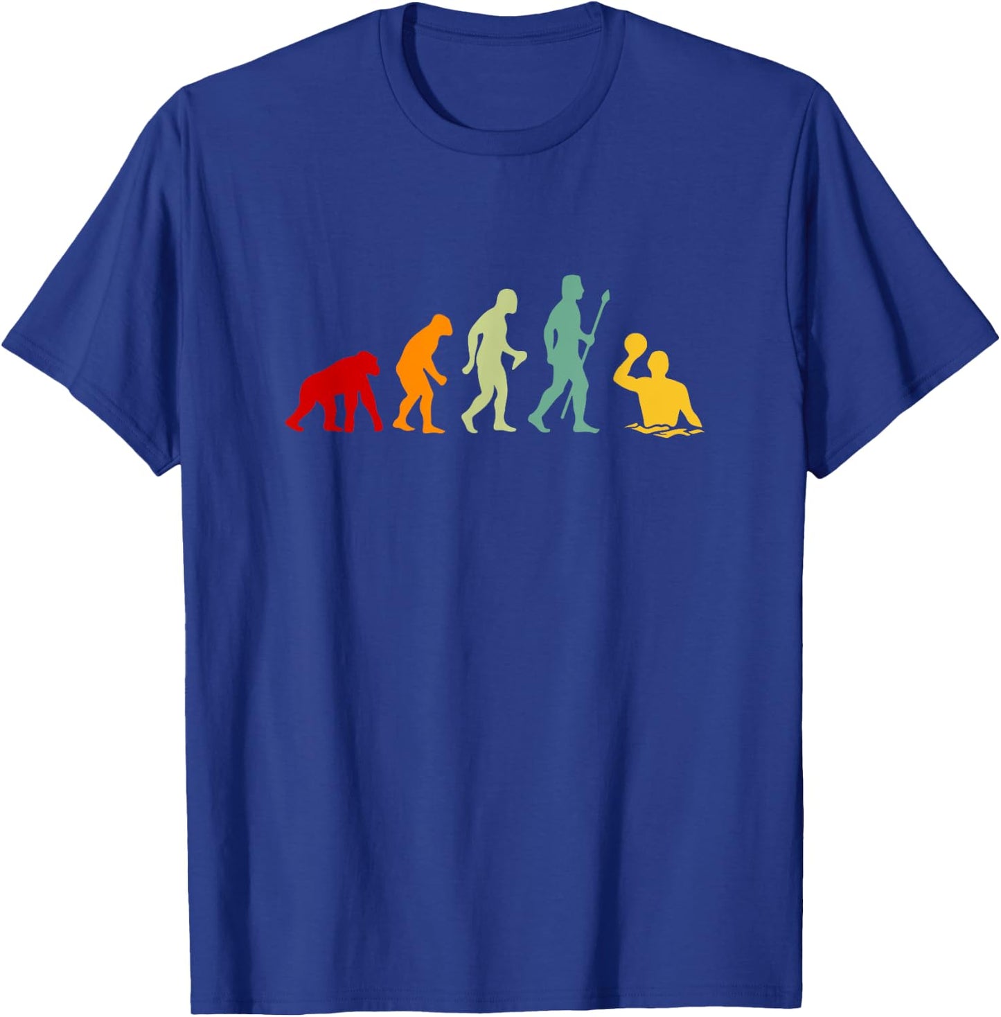 Evolution Water Polo Funny Water Polo Player T-Shirt - T-Shirt | Royal