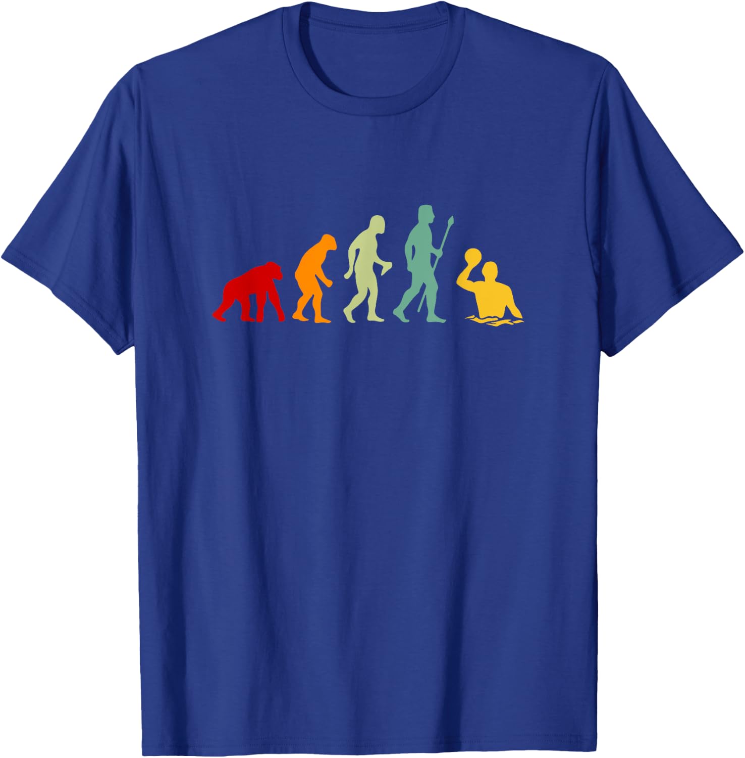 Evolution Water Polo Funny Water Polo Player T-Shirt - T-Shirt | Royal