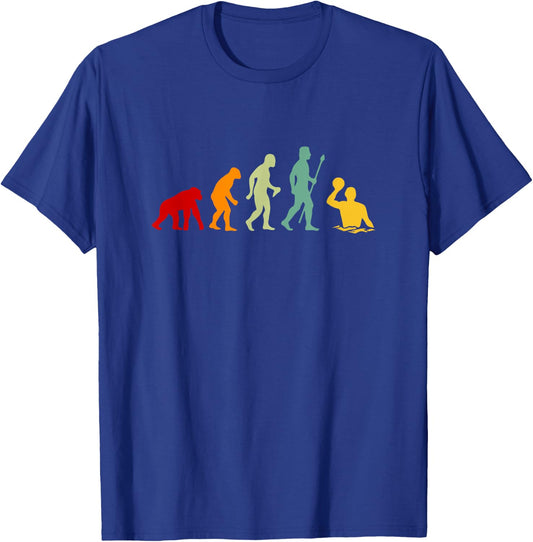 Evolution Water Polo Funny Water Polo Player T-Shirt - T-Shirt | Royal