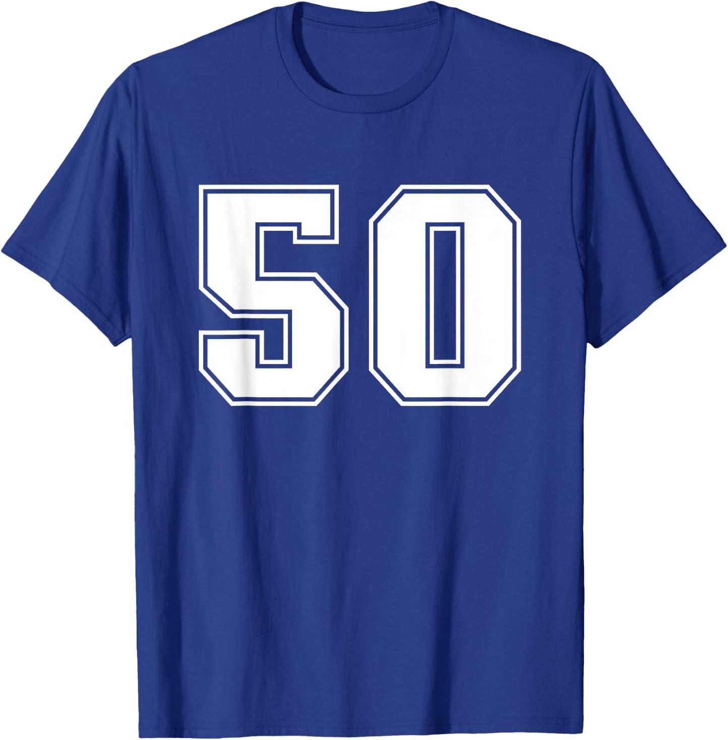 Number #50 Sports Jersey Lucky Number T-Shirt - T-Shirt | Royal