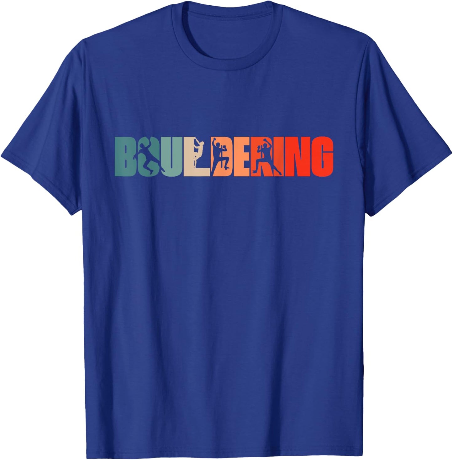 Retro Bouldering Climbing - Vintage Climber Bouldering T-Shirt - T-Shirt | Royal