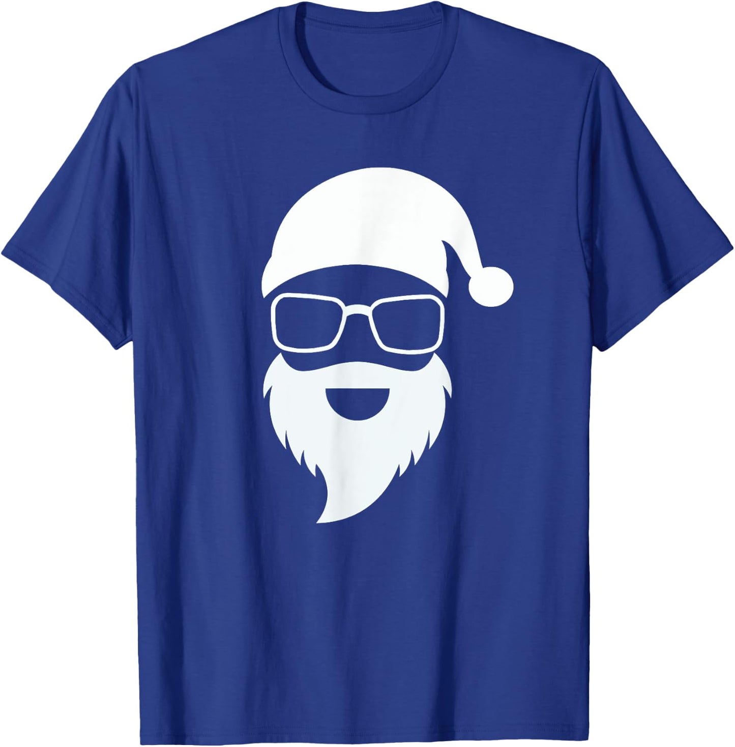 Santa Claus Face Sunglasses Men Women Cool Christmas Hipster T-Shirt - T-Shirt | Royal