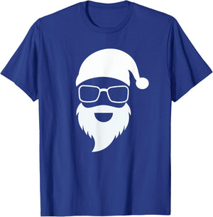 Santa Claus Face Sunglasses Men Women Cool Christmas Hipster T-Shirt - T-Shirt | Royal