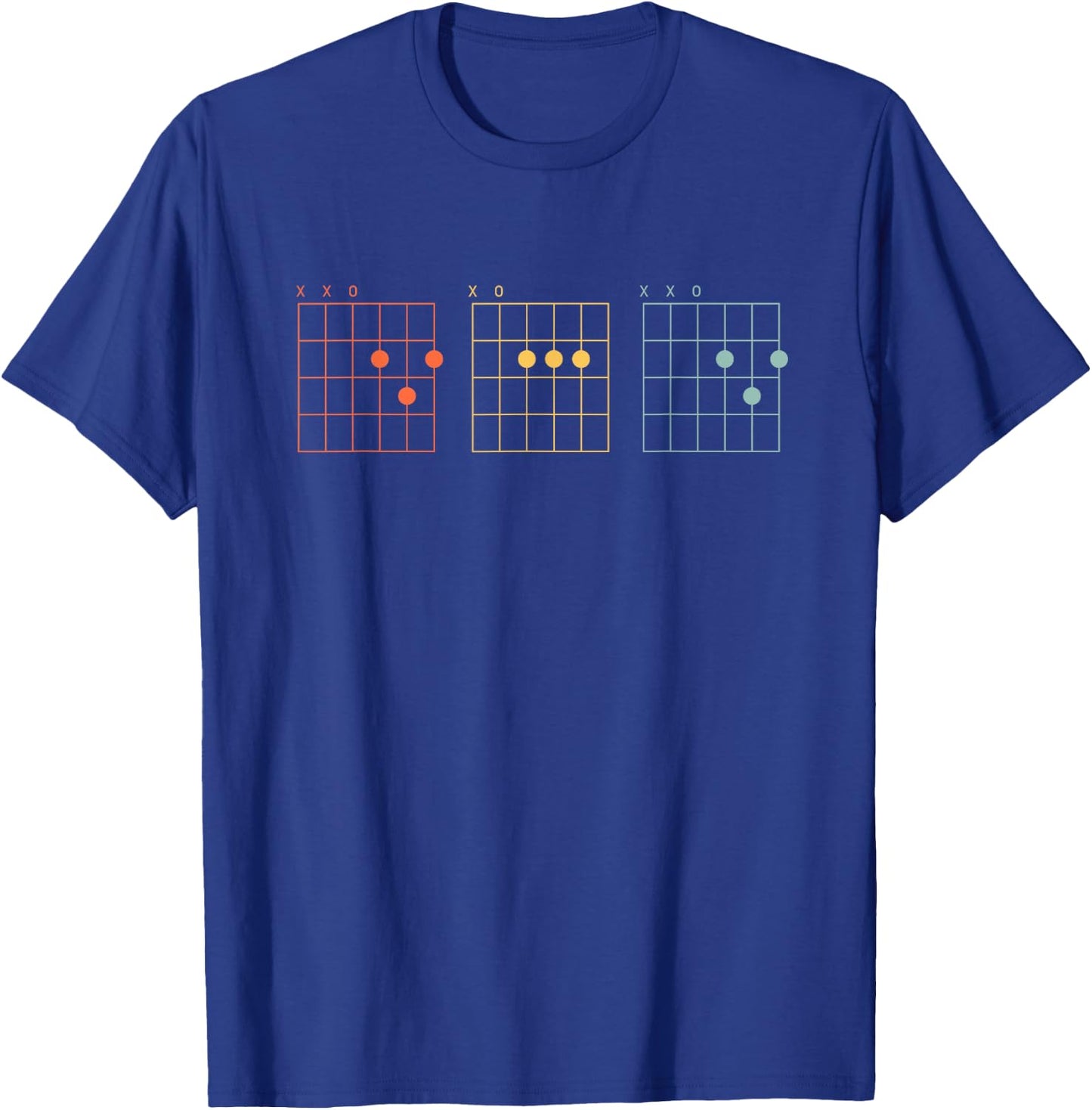 Retro Guitar Best Dad Ever DAD Chords Guitarist Fathers Day T-Shirt - T-Shirt | Royal