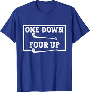 Motorcycle Shift Pattern One Down Four Up T-Shirt - T-Shirt | Royal