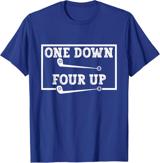 Motorcycle Shift Pattern One Down Four Up T-Shirt - T-Shirt | Royal
