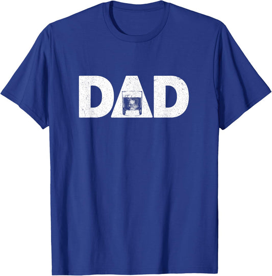 Funny Dad Huge Glass of Bourbon Drinking Whiskey T-Shirt - T-Shirt | Royal