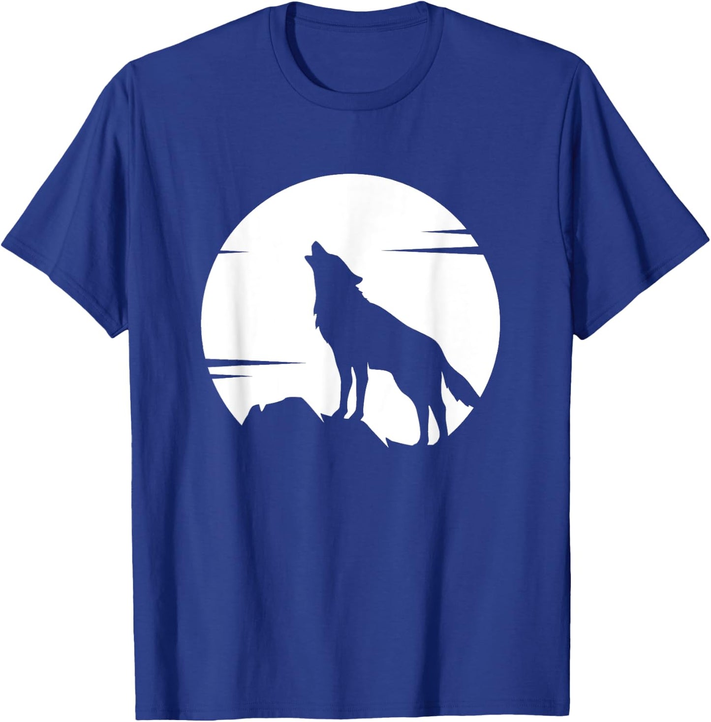 Lone Wolf Howling at the Moon Jackal Animal Gift Men Women T-Shirt - T-Shirt | Royal