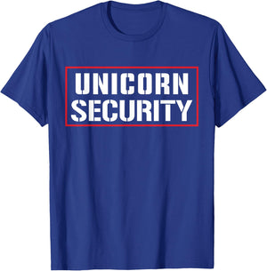 Halloween Dad Mom Daughter Adult Costume, Unicorn Security T-Shirt - T-Shirt | Royal