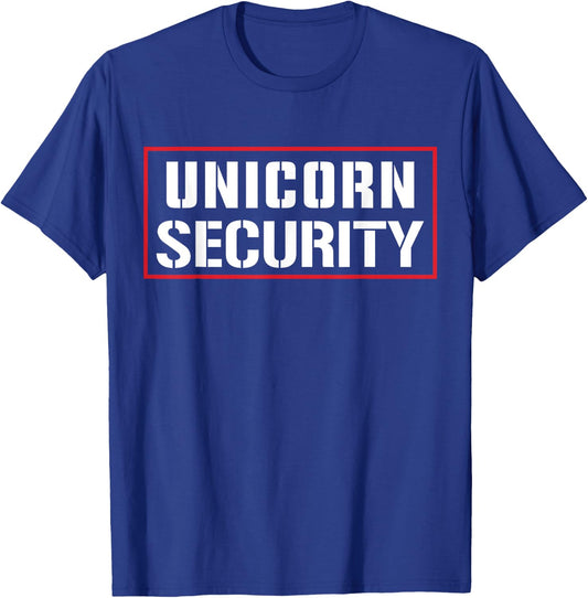 Halloween Dad Mom Daughter Adult Costume, Unicorn Security T-Shirt - T-Shirt | Royal