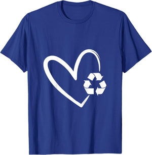 Kids Girls Earth Day Heart Recycle Sign Cute Happy Earth Day Kids T-Shirt - T-Shirt | Royal