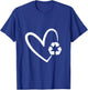 Kids Girls Earth Day Heart Recycle Sign Cute Happy Earth Day Kids T-Shirt - T-Shirt | Royal
