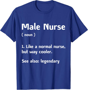 Murse Male Nurse Student Man Nurses Murse RN Definition T-Shirt - T-Shirt | Royal