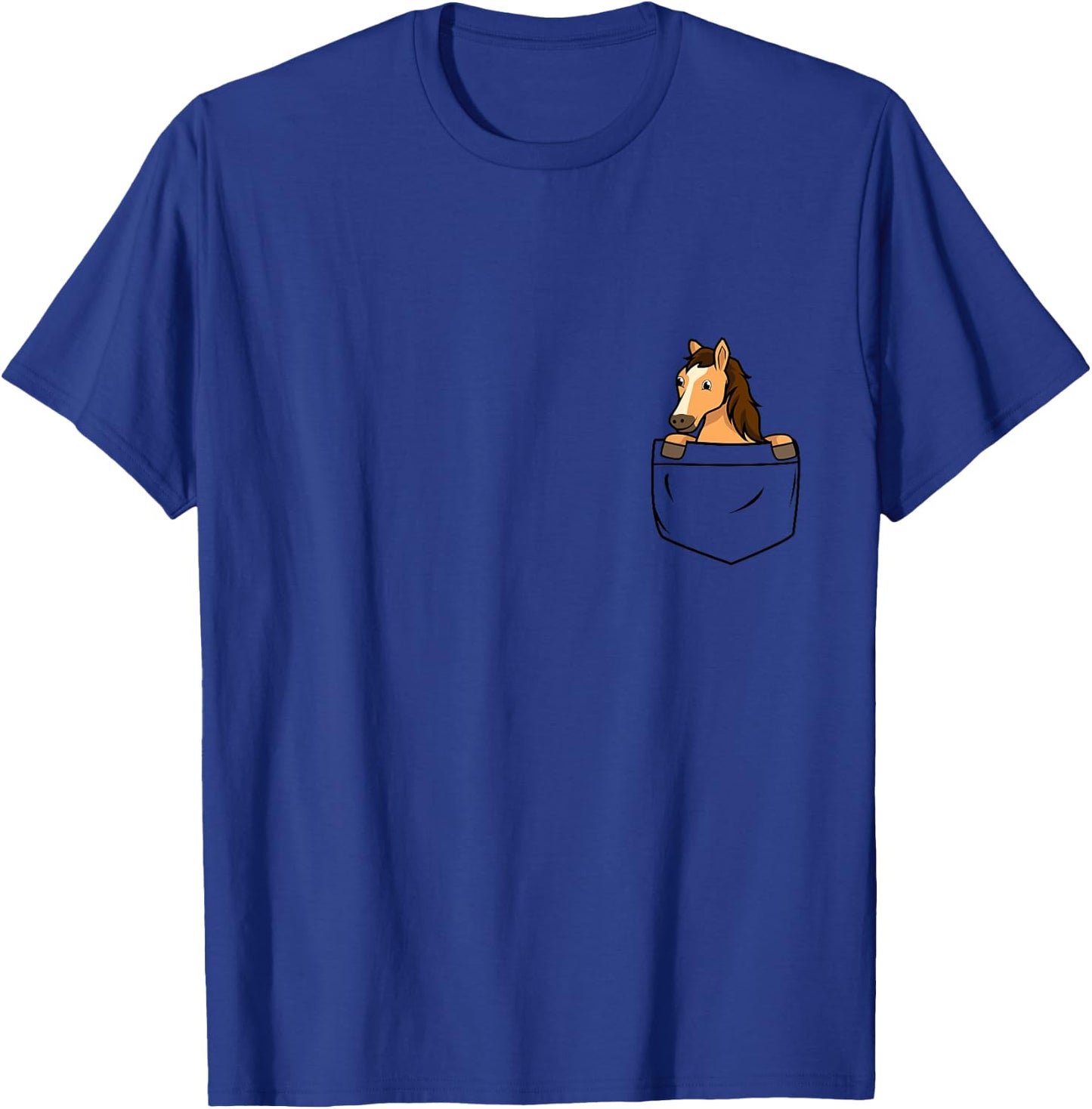 Pocket Horse Funny Cute Animal in your Pocket T-Shirt - T-Shirt | Royal
