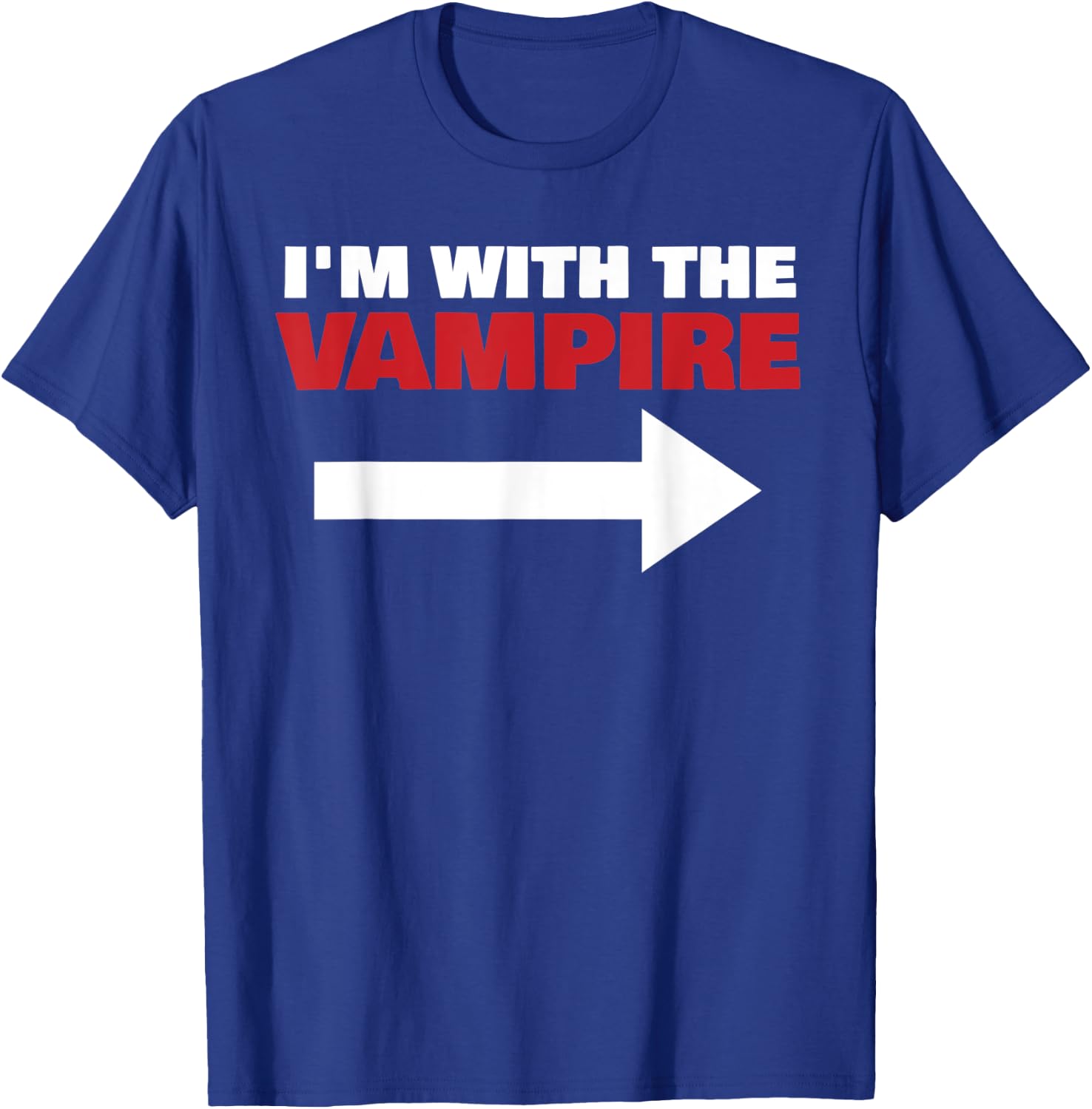 I'm With The Vampire Fun Matching Halloween Couple Costume T-Shirt - T-Shirt | Royal