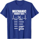 Mechanic Hourly Rate Funny Mechanic Gifts Garage T-Shirt - T-Shirt | Royal