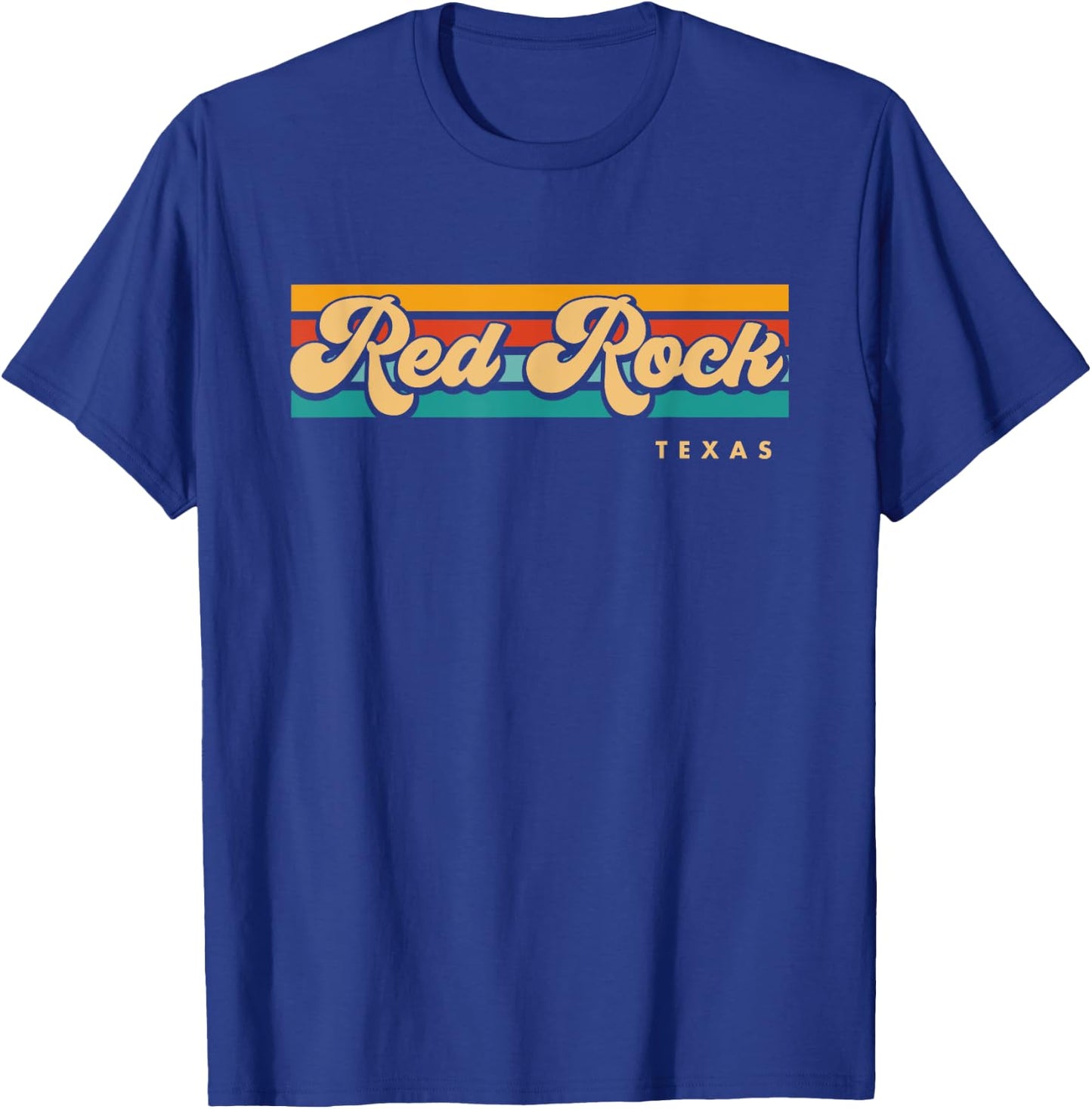 Vintage Sunset Stripes Red Rock, Texas T-Shirt - T-Shirt | Royal