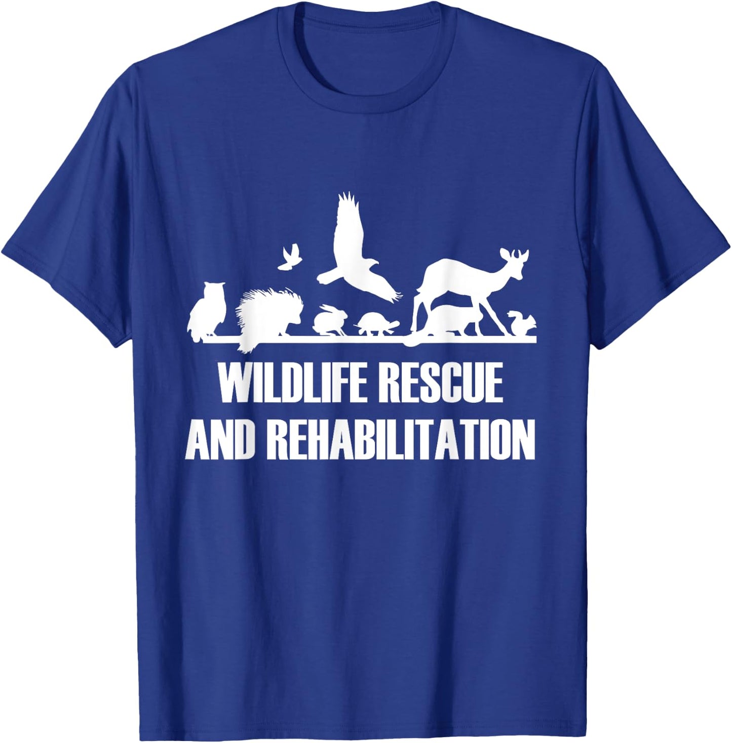 Wildlife Rescue Quotes Black -Adults , Small, Short Sleeve T-Shirt - T-Shirt | Royal