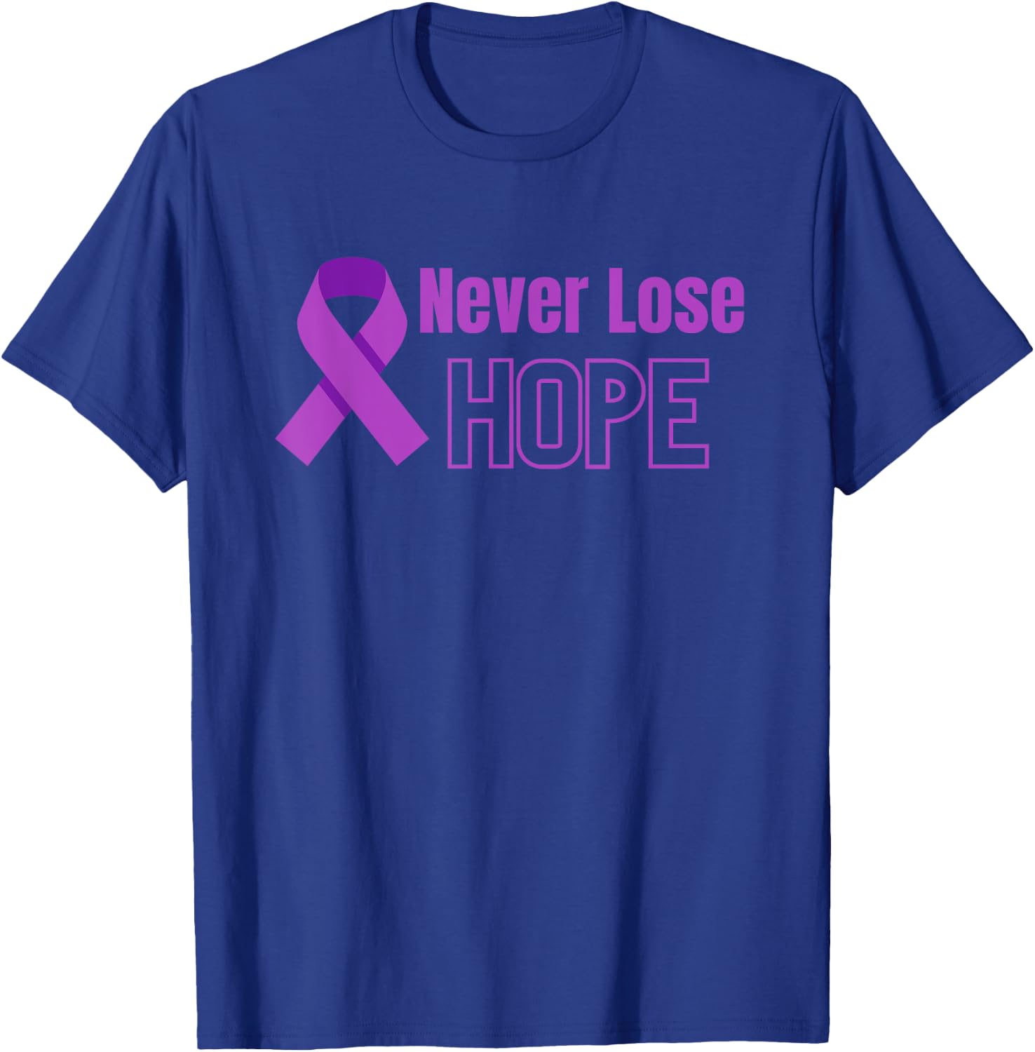 Relay Cancer Awareness Walking Life Ribbon T-Shirt - T-Shirt | Royal