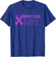 Relay Cancer Awareness Walking Life Ribbon T-Shirt - T-Shirt | Royal