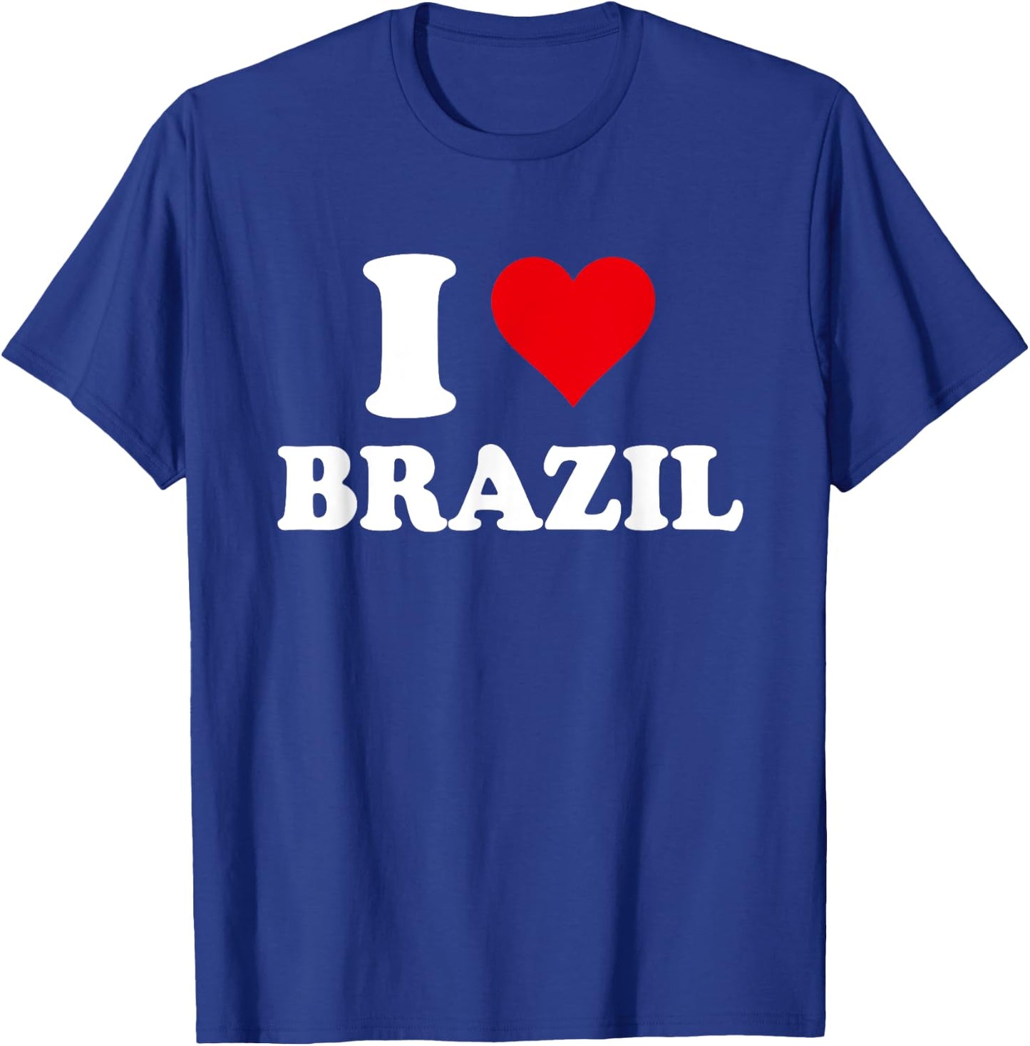 I Love Brazil Heart Brazilian Gift T-Shirt - T-Shirt | Royal