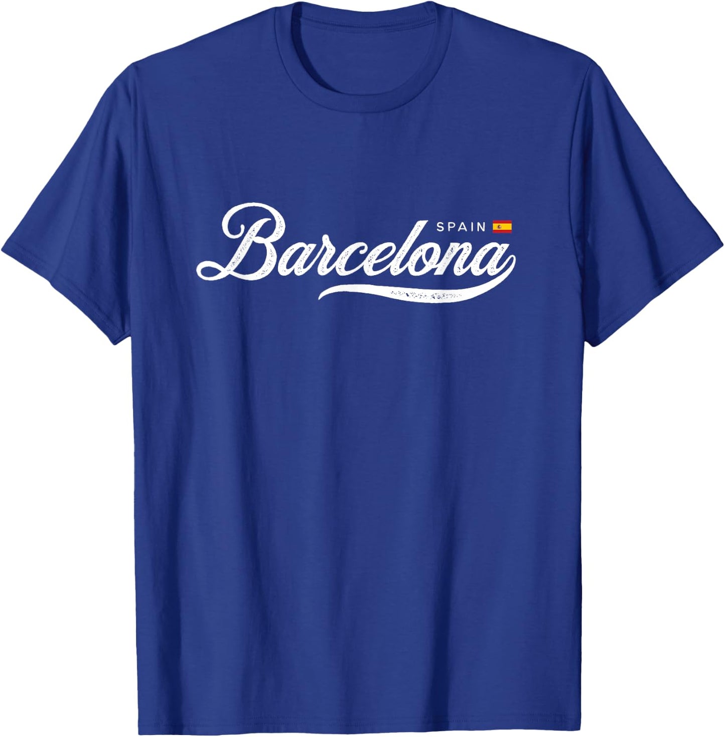 Barcelona Spain Retro Vintage T-Shirt - T-Shirt | Royal