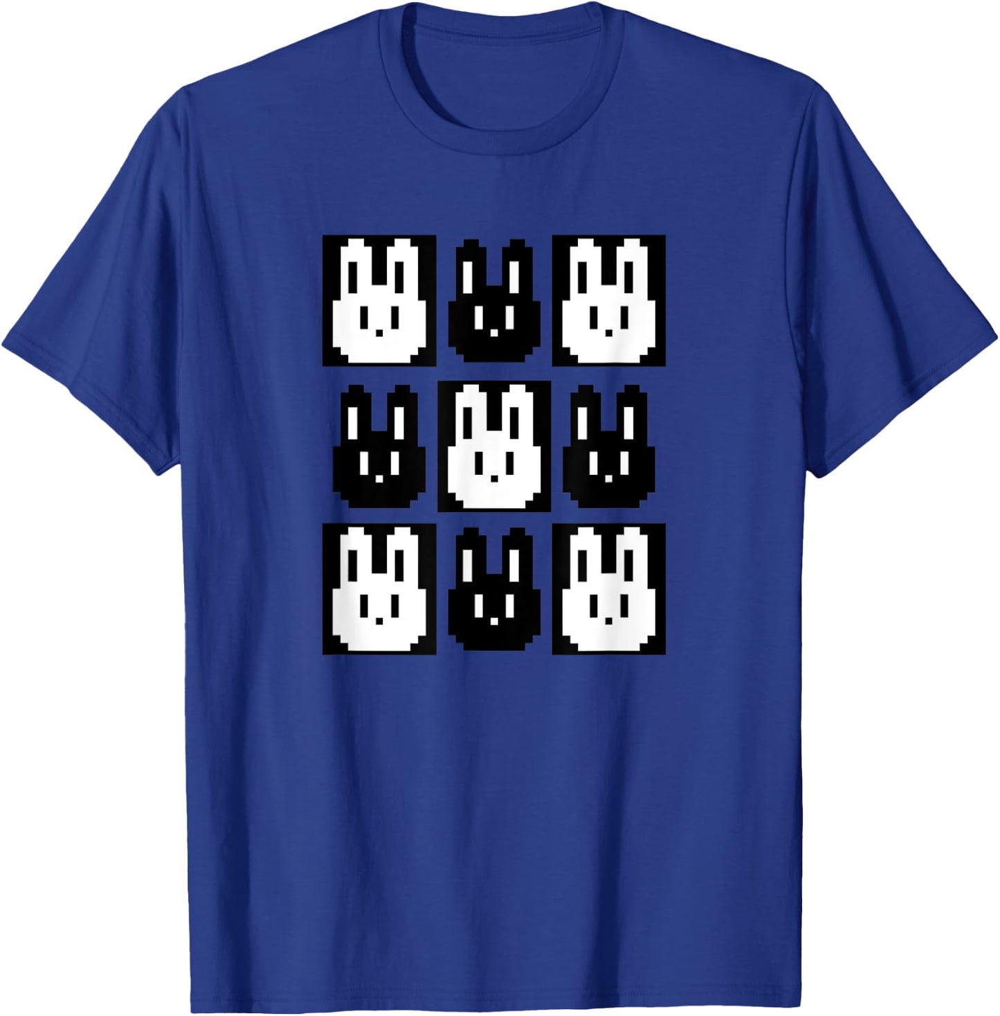 Pixel rabbit retro gaming fun T-Shirt - T-Shirt | Royal