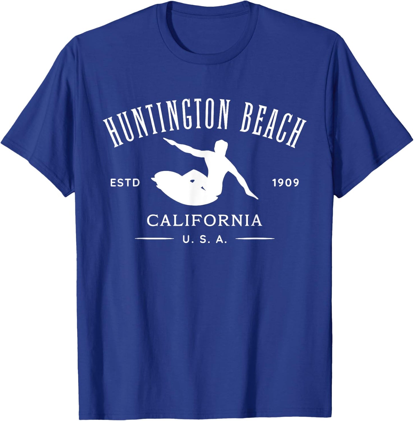 Huntington Beach California Surf Design Men Women Girls Kids T-Shirt - T-Shirt | Royal