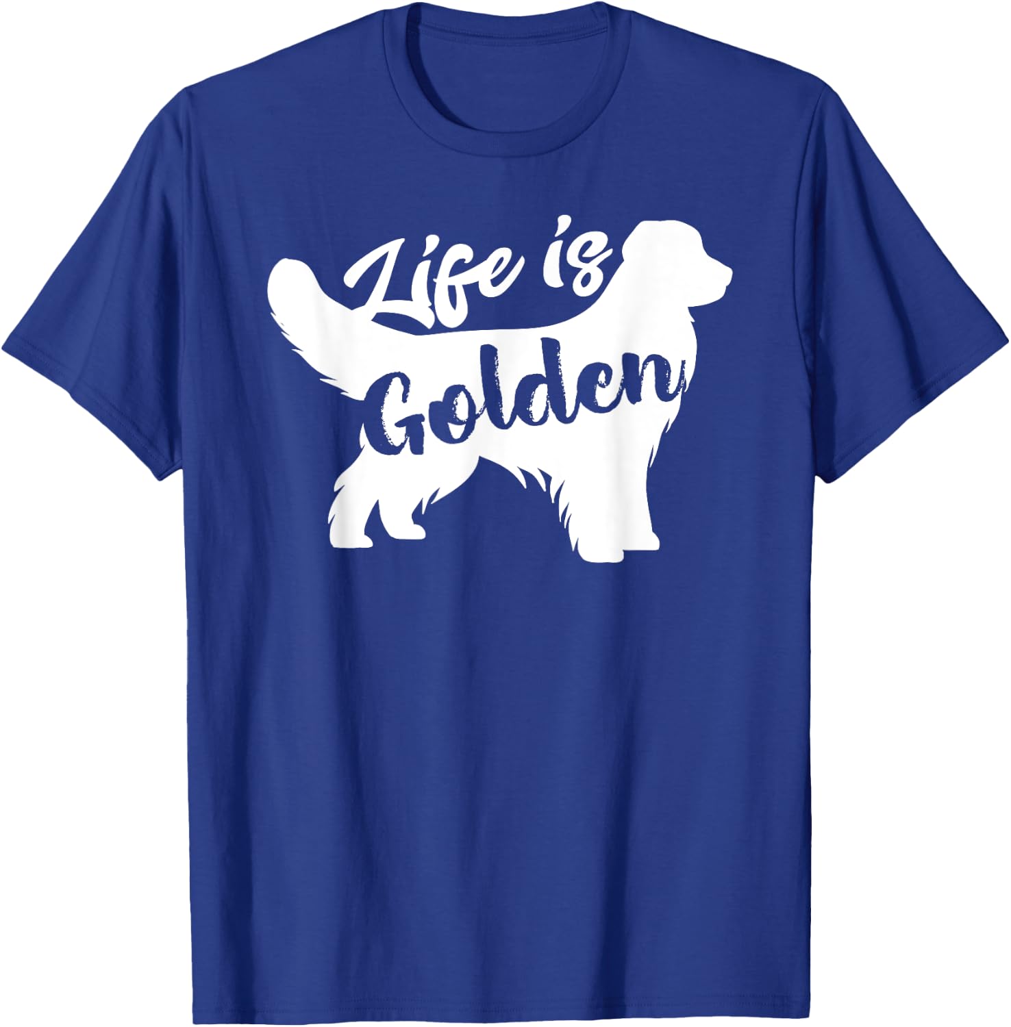 Golden Retriever Hund Life is golden retro vintage T-Shirt - T-Shirt | Royal