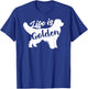Golden Retriever Hund Life is golden retro vintage T-Shirt - T-Shirt | Royal