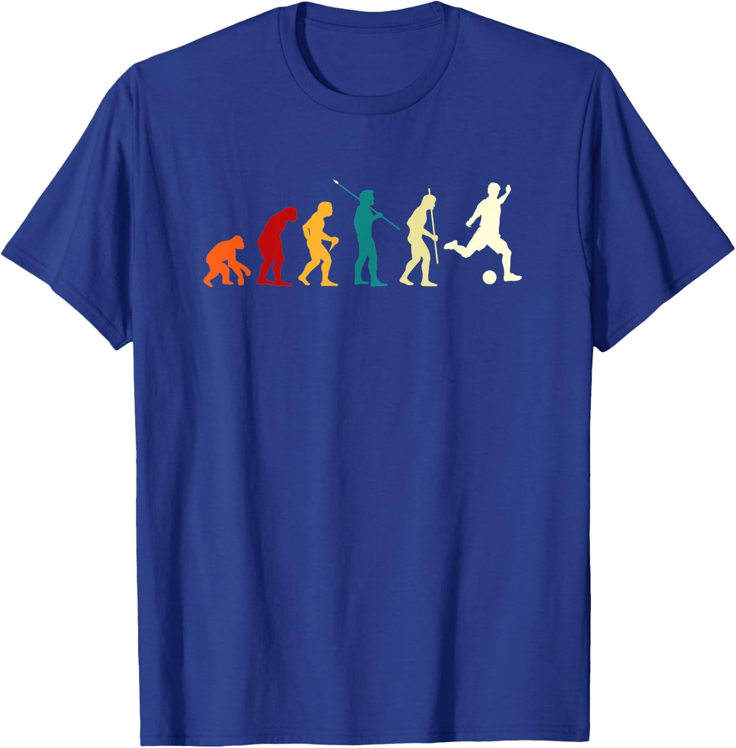 Funny Soccer Evolution Quote Soccer Player T-Shirt - T-Shirt | Royal