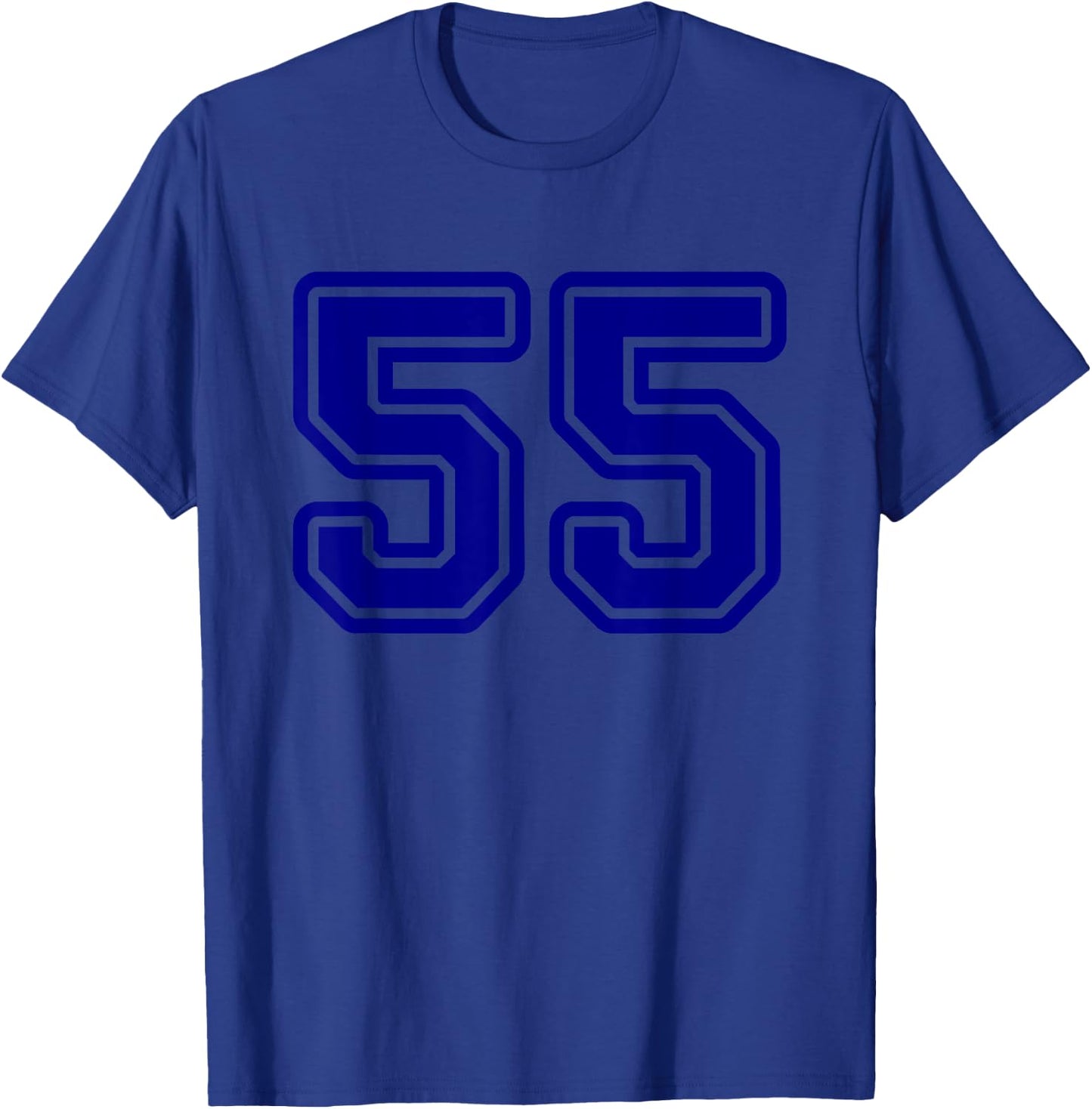 Number #55 Blue Sport Varsity Number 55 T-Shirt - T-Shirt | Royal