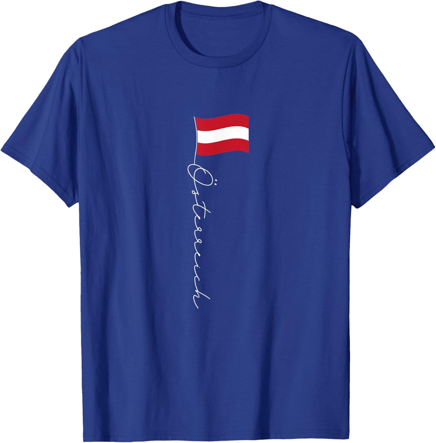 Austria Signature Flag Pole - Patriotic Austrian Flag Women Kids Men T-Shirt - T-Shirt | Royal