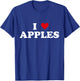 I Heart Crops Farming Farmer - I Love Apple T-Shirt - T-Shirt | Royal