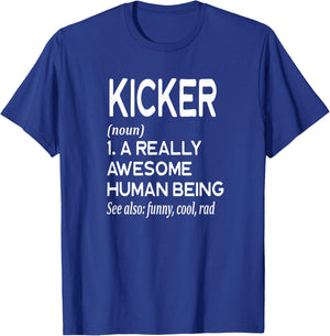 Kicker Field Goal Punt - Football Player Definition Funny T-Shirt - T-Shirt | Royal