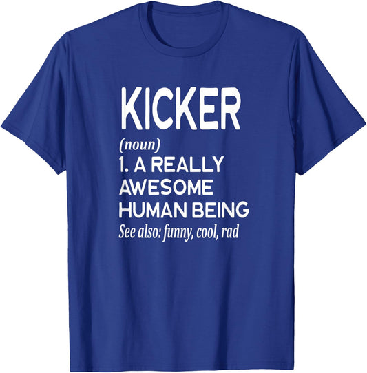 Kicker Field Goal Punt - Football Player Definition Funny T-Shirt - T-Shirt | Royal