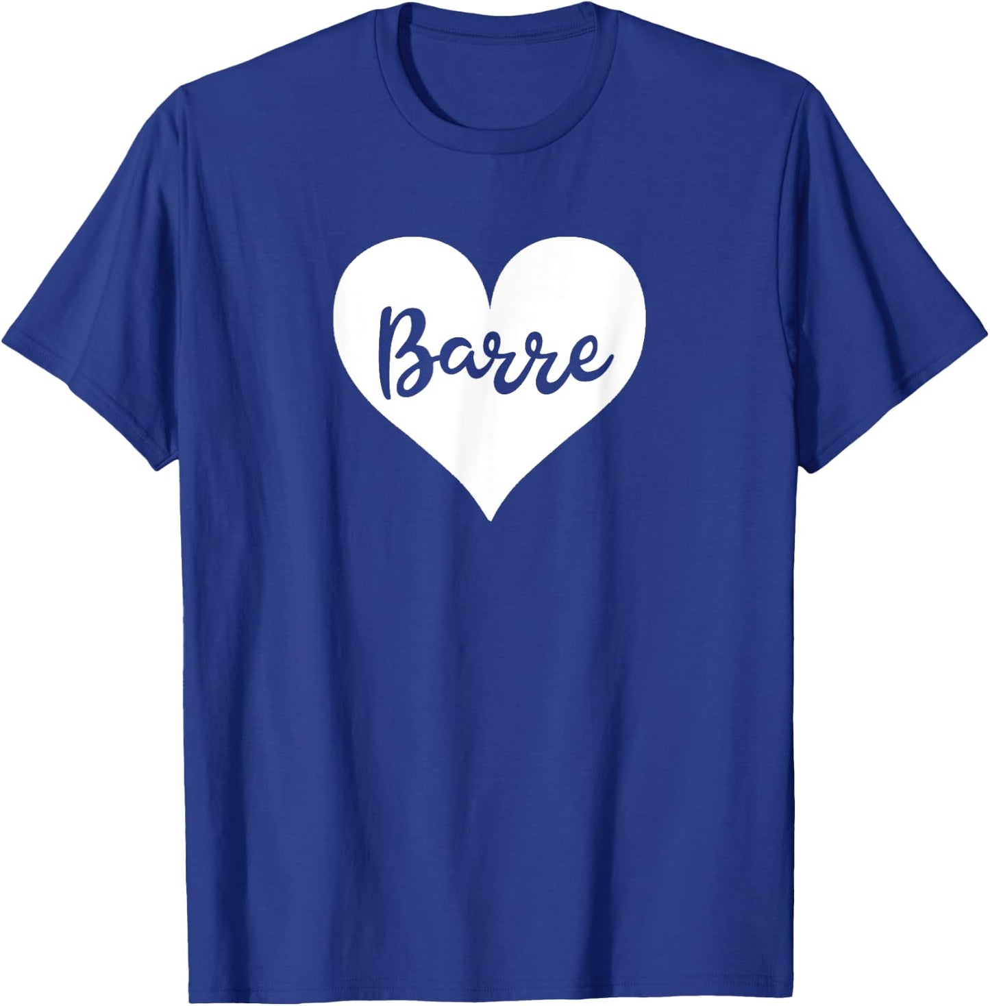 Barre Love Heart Cute Funny Yoga Exercise Barre Sports T-Shirt - T-Shirt | Royal