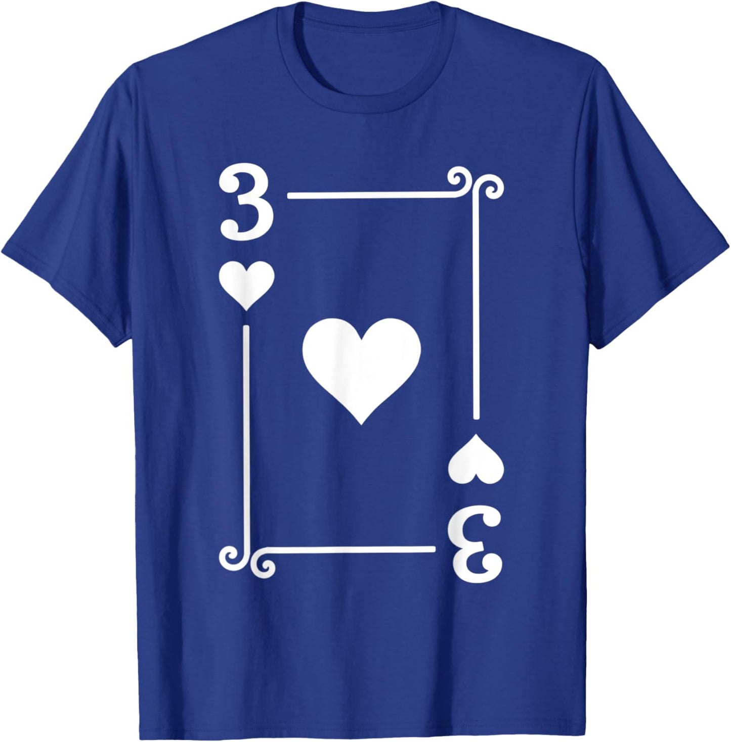 Playing Cards Costume - Three Card - 3 of Hearts T-Shirt - T-Shirt | Royal