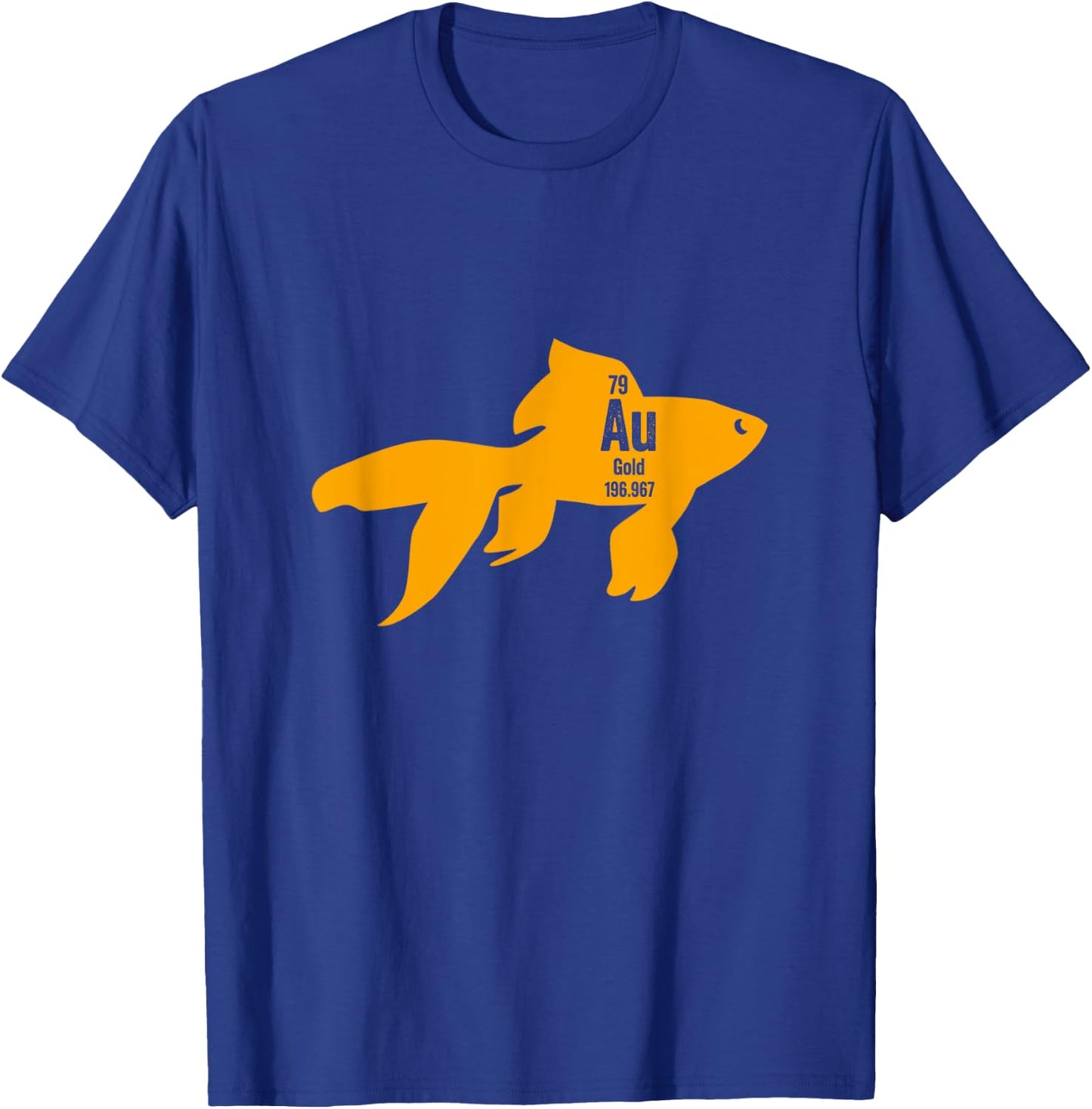 Funny Au Fish Chemistry Gold Element T-Shirt - T-Shirt | Royal