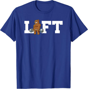 Bear Gym Weight Training Lift Deadlift T-Shirt - T-Shirt | Royal