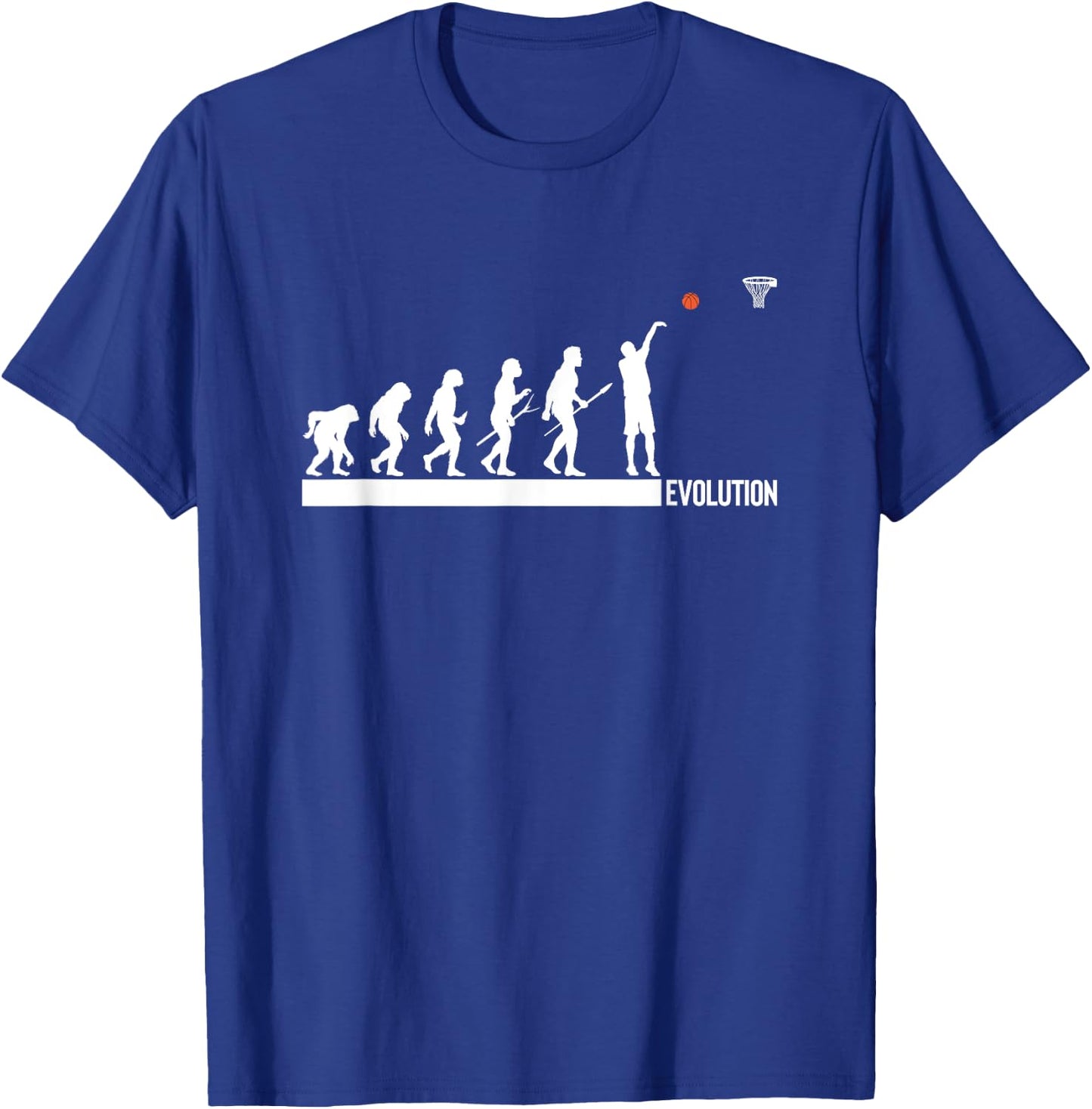 Basketball Evolution Of Man Sport Human Players Fans T-Shirt - T-Shirt | Royal