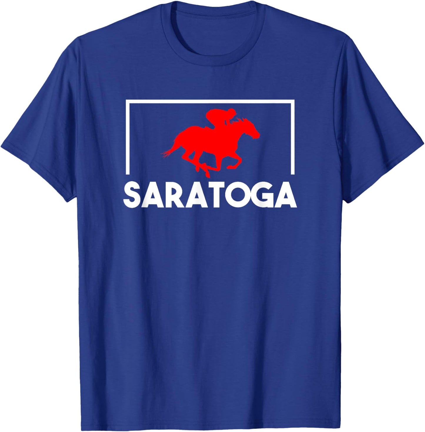 Saratoga Springs Upstate New York Horse Racing Jockey T-Shirt - T-Shirt | Royal