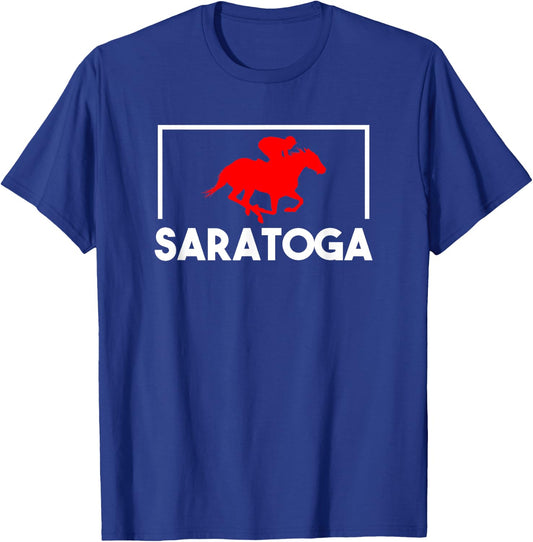 Saratoga Springs Upstate New York Horse Racing Jockey T-Shirt - T-Shirt | Royal